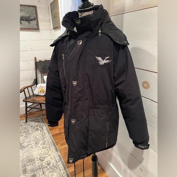 Triple F.A.T Goose vintage Men's Black Winter down-filled Jacket, size medium. - Picture 1 of 16